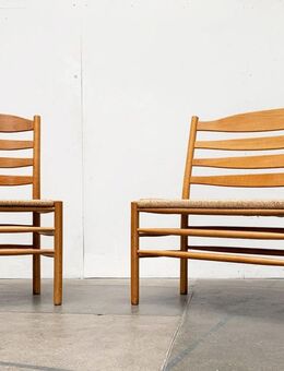 Papercord Oak Bench Chair Bank Stuhl zu Mid Century Teak 60er 70s - Hamburg Hamburg-Nord