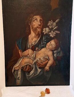 18./19. Ölgemälde Heiliger Josef m Knabe Jesus Kirche Kapelle Altar Kloster - Nürnberg
