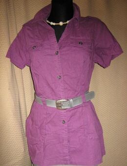 NEU * Ausgefallen * Leinen * Hemdblusen- Style * Mini- KLEID oder Long BLUSE * TUNIKA "My Own" Gr. 36- 38/ S * aubergine * erika * lila * purple * - Riedlingen