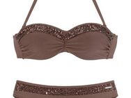 Bruno Banani Bügel-Bandeau-Bikini mit Pailletten