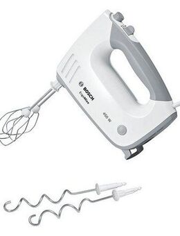 BOSCH Handmixer ErgoMixx MFQ36400, Edelstahl Rührbesen/Knethaken, 5 Stufen, weiß, 450 W, 5 Stufen plus Turbostufe, Made in Europe
