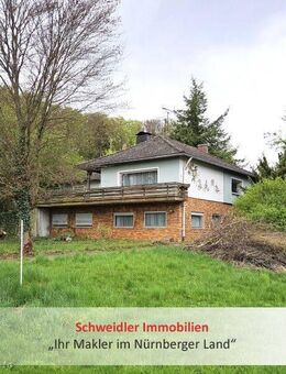"Dornröschenschlaf": Großer Bungalow mit Sanierungsbedarf in ruhiger Lage von Hiltpoltstein - Hiltpoltstein