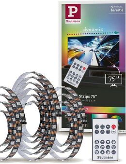 Paulmann LED-Streifen USB LED Strip TV-Beleuchtung 75 Zoll 3,1m Dynamic Rainbow RGB 5W, 1-flammig