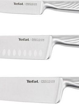 Tefal Messer-Set Precision (Set, 3-tlg), hohe Schnittpräzision, langlebig, ergonomischer Griff, Wellenmuster