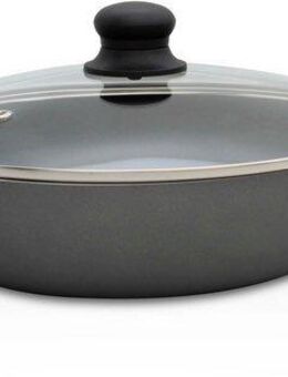 Krüger Bratpfanne Aluminium Großraumpfanne Gourmet, 28 cm, Aluminium (1-tlg), für Induktions-Kochfelder geeignet