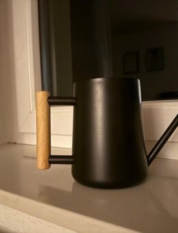 MATTSCHWARZE GIESSKANNE MIT HOLZGRIFF – DESIGN & FUNKTION - Hamburg Hamburg-Nord