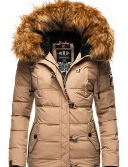 Navahoo Winterjacke Zoja stylische Steppjacke mit Kunstpelz Kapuze