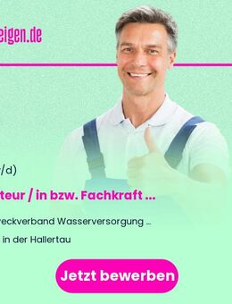 Monteur / in (m/w/d) bzw. Fachkraft (m/w/d) für Wasserversorgungstechnik - Au (Hallertau)