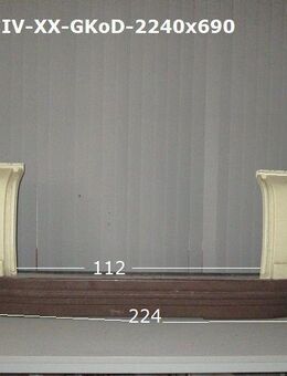 Gaskastenverkleidung ca 224cm x 69cm gebr. (ohne Deckel) / Schürze - Bugfrontdeckel / Bugklappe / Gasklappe / Flaschenkastendeckel / Flaschenkastenabdeckung - Schotten Zentrum