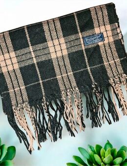 Burberrys Vintage Schal 100% Lammwolle Klassiker in Schwarz Beige - Langen (Hessen) Zentrum