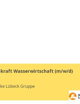 Elektrofachkraft Wasserwirtschaft (m/w/d) - Lübeck