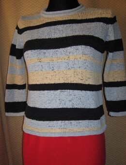 NEU * Ausgefallen * stylisch * Streifen * Strick- Pullover "Vanilla" Gr. 36- 38/ S * Oversize * himmel- hell- blau * creme- beige * nude * - Riedlingen