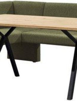 Home affaire Eckbankgruppe Aretha Essecke, Sitzgruppe, Eckbank, Küchenbank, (Set, 4-tlg., 4er), Esszimmer Sitzgruppe, Tisch, Stühle und Bank gepolstert, Nosagfederung