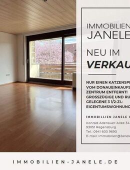 Wohnen in Regensburg-Weichs in der Nähe des Donauufers - Großzügige und ruhig gelegene 3 1/2-Zimmer-Eigentumswohnung mit Hobbyraum und Garten - Regensburg