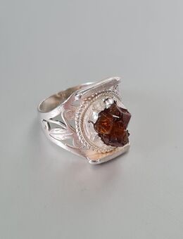 (040) Sterling Ring mit Turmalin Kristallen - Geesthacht