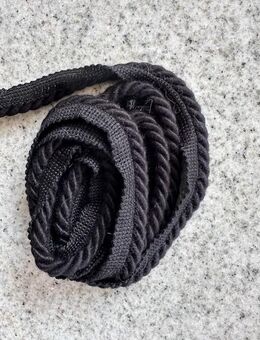Paspel, Kordel zum einnähen, Schwarz, 0,8 cm im Durchmesser - Kerben