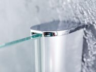 Sanotechnik geteilte Dusch-Flügeltür Sanoflex Grande, Einscheibensicherheitsglas, mit Glasseitenwand