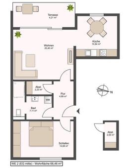 Exklusive Erdgeschosswohnung mit Garten, Terrasse und Stellplatz am Muldestausee in Pouch - Muldestausee