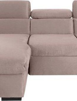 COTTA Ecksofa Lola L-Form mit Kopfteilfunktion & Hocker, Set, wahlweise mit Bettfunktion, Bettkasten & Armteilverstellung