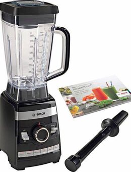 BOSCH Standmixer VitaBoost MMBH6P6BDE, 6 Programme, 45.000 U/Min, schwarz, 1600 W, Hochleistungsmixer, 2,5l Tritan-Mixbehälter, 6 Edelst.Klingen, Stopfer