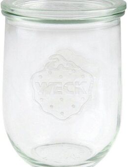 WECK Einmachglas, Glas, (4-tlg), Tulpenform-Glas, 1,75L ohne Ringe und Klammern