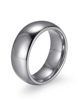 Zeeme Fingerring Edelstahl glanz poliert 8mm breit