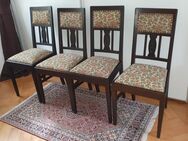 Antik! 4 Massive, stabile Holz Stühle Eiche Jugendstil ca. 1920! Rarität! TOP! - München