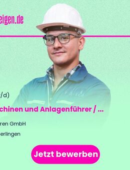 Maschinen und Anlagenführer / Produktionsmitarbeiter (m/w/d) - Überlingen