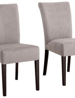 Home affaire Esszimmerstuhl Queen (Set, 2 St), Beine aus massiver Buche, wengefarben lackiert, Polsterstuhl