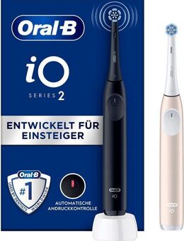Oral-B Elektrische Zahnbürste iO Series 2, Aufsteckbürsten: 2 St., für die sanfte Reinigung, mit 2. Handstück