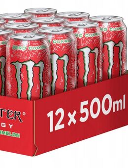 Monster Zero Watermelon - Energetisches Getränk, 500ml (12er-Pack) - Ingolstadt