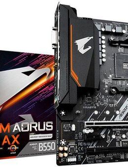 Gigabyte B550M AORUS ELITE AX Mainboard – AMD Ryzen 5000 CPUs, 5+3 Phasen VRM, Mainboard