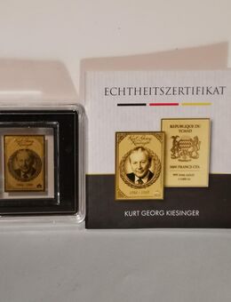 Goldbarren "Kurt Georg Kiesinger" 1/1000 oz 999er Feingold mit Zertifikat - Neufahrn (Freising)