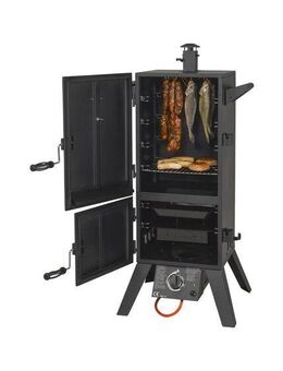 Gas Smoker Räucherofen Grill 4,4 kW mit 4 Grilletagen Set253232 - Wuppertal