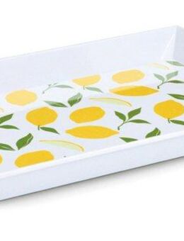 Zeller Present Tablett Melamintablett "Lemons", Melamin, sommerliches Motiv, Tragegriffe, 34,8x50 cm