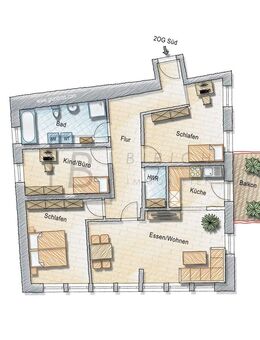 Kapitalanlage - Attraktive 4-Zimmer-Wohnung mit optimalem Grundriss - Babenhausen (Bayern)