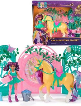 Spin Master Anziehpuppe Unicorn Academy - Stall Spielset - Ava & Leaf