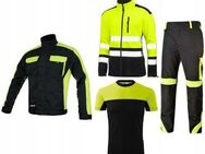 Premium ARBEITSHOSE mit Jacke Shirt Starter Set für Montagearbeiter neon2 Set2 - Wuppertal