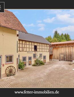 Pferdeimmobilie in Hessen – charmantes Fachwerkensemble mit Reithalle in Groß-Bieberau! - Groß Bieberau