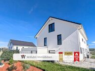 Neubau: 6-Raum-Doppelhaushälfte mit Garage, Garten, Fußbodenheizung & Wärmepumpe! - Borna