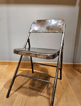 KLAPPSTUHL, ANTIK,, INDUSTRIE DESIGN 40 × 38 × 80 cm, Metall - Weiterstadt