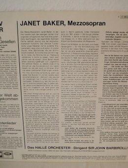 Janet Baker-Gustav Mahler-Vinyl-LP,1969 - Linnich