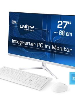CSL Unity F27-ALS N200 Windows 11 All-in-One PC (27 Zoll, Intel® N200, Intel UHD Graphics, 1× HDMI 2.0, 32 GB RAM, 1000 GB SSD, passiver CPU-Kühler)