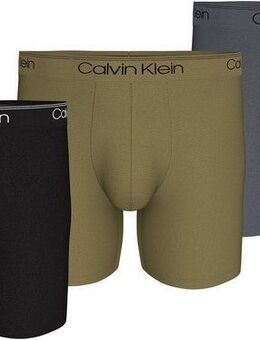 Calvin Klein Underwear Boxer BOXER BRIEF 3PK (Packung, 3er-Pack) mit längerem Bein & Logo-Elastikbund
