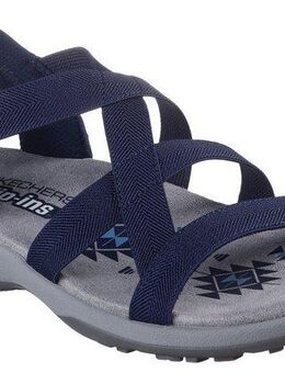 Skechers REGGAE SLIM-STRETCH FLEX Sandale Flats, Trekking Sandale mit Slip-ins Funktion