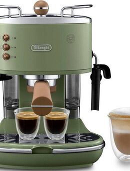 De'Longhi Espressomaschine Icona Vintage ECOV 311.GR, Siebträger, auch für Kaffeepads geeignet