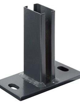 Alberts Pfostenträger, zum Aufschrauben, für Zaunpfosten 60x40 mm für Doppelstabmatten, Platte 150x80 mm