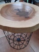 Massivholz Beistelltisch Esche Baumscheibe in 06128