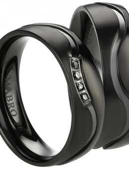 Edelstahlringe schwarz & Gravur PE218 - Aholming