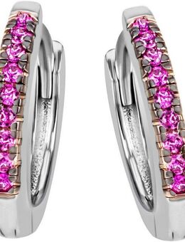 Firetti Paar Creolen Schmuck Geschenk Silber 925 Ohrschmuck Ohrringe, mit Zirkonia (synth)
